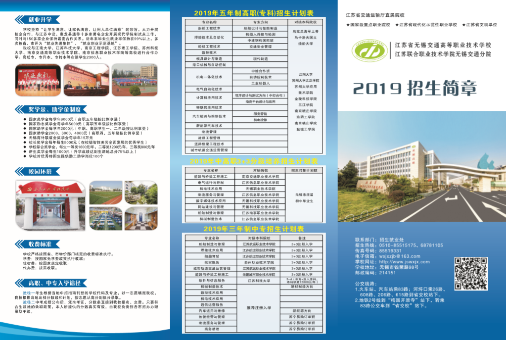 2019年招生宣传简章（高职中专）